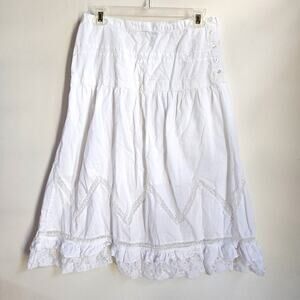 Star City White Skirt Size 3 Lace Boho Angel Fairy Western Beachy Feminine Y2K